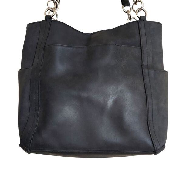 ☆☆SOLD☆☆ Rosetti Dark Gray Faux Leather Double Strap Shoulder Bag - Picture 2 of 11